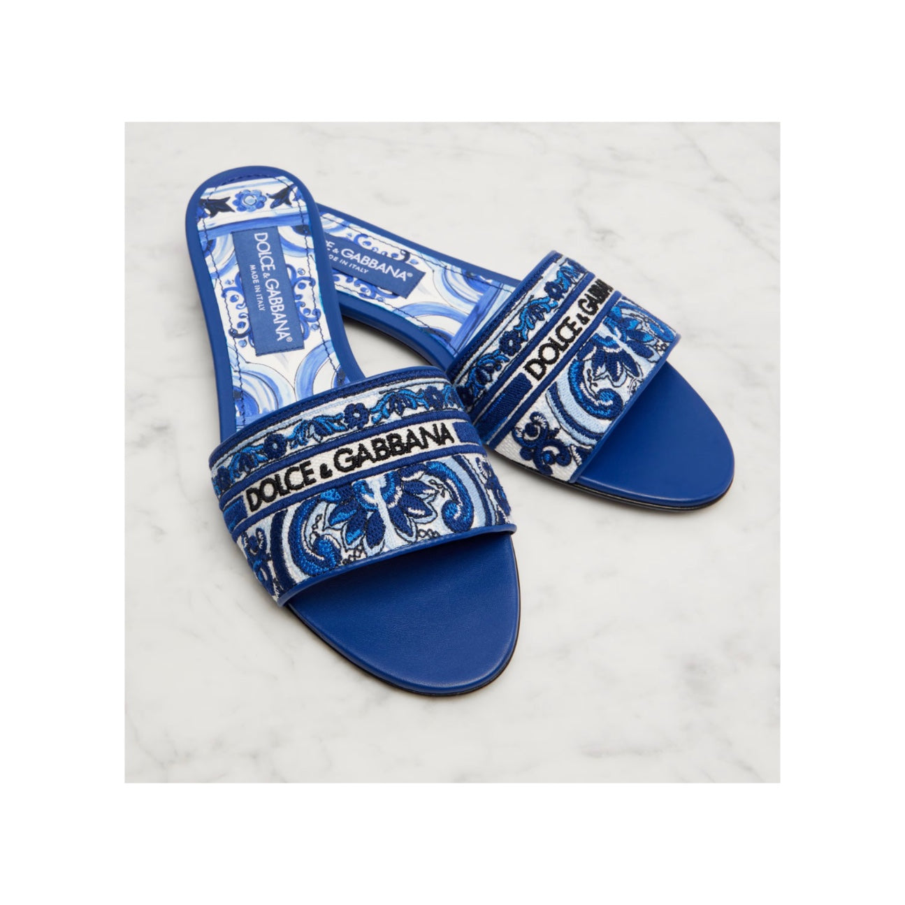 Dolce & Gabbana Majolica Embroidered Sandal