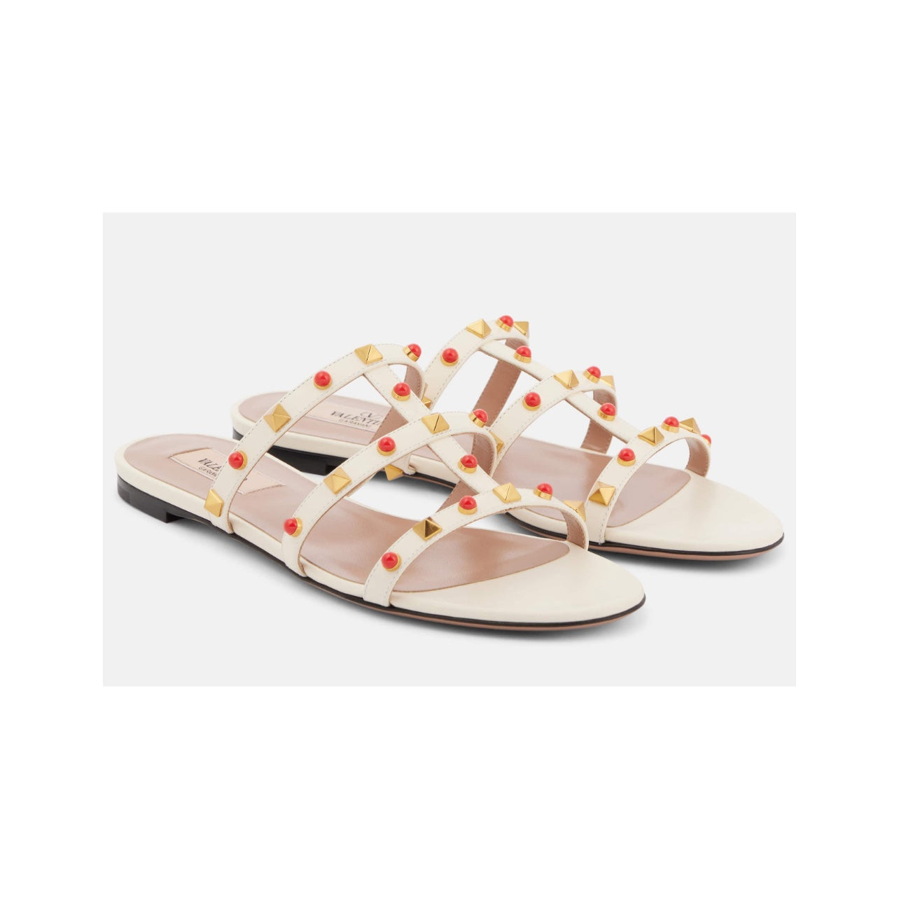 Valentino Rockstud Flat Sandal