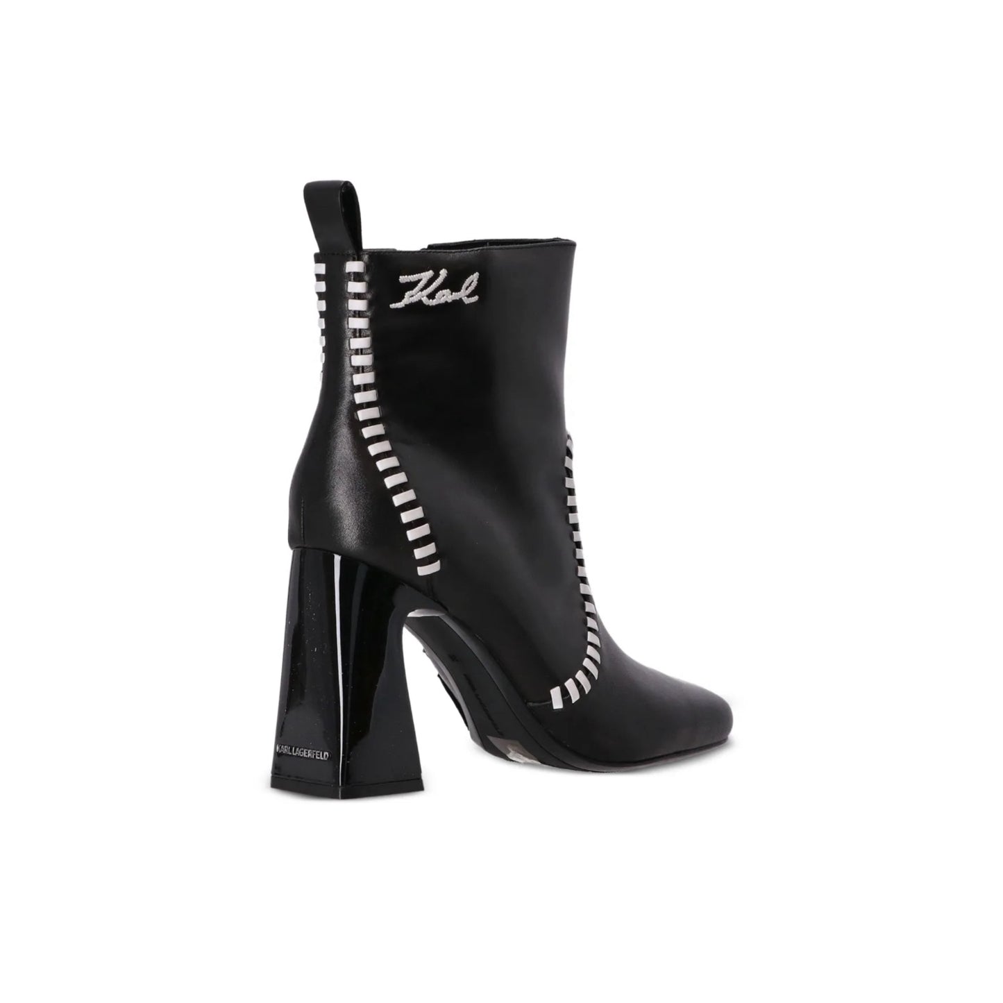 Karl Lagerfeld Leather Striped 10mm Boots