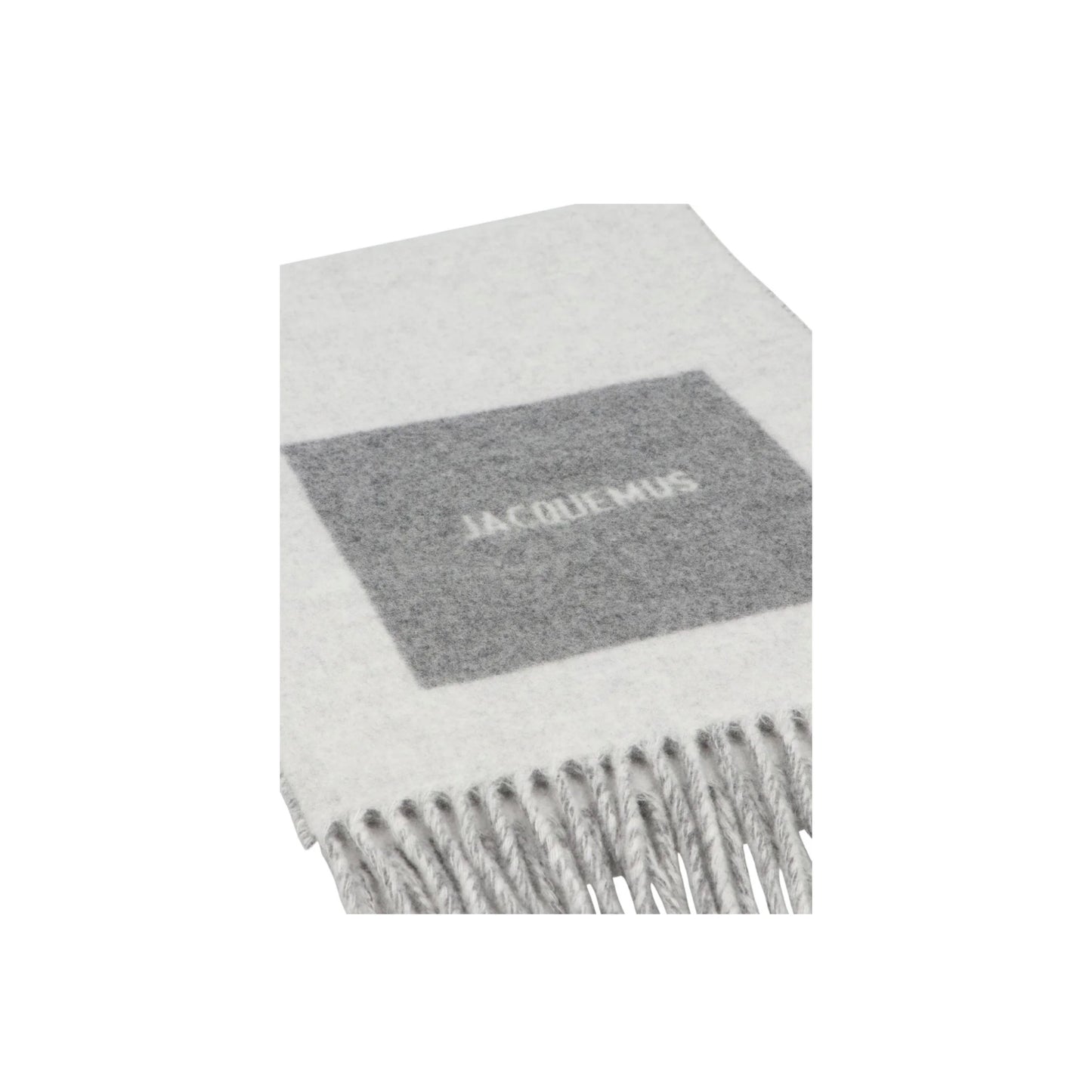 Jacquemus Unisex Logo Fringed Wool Scarf