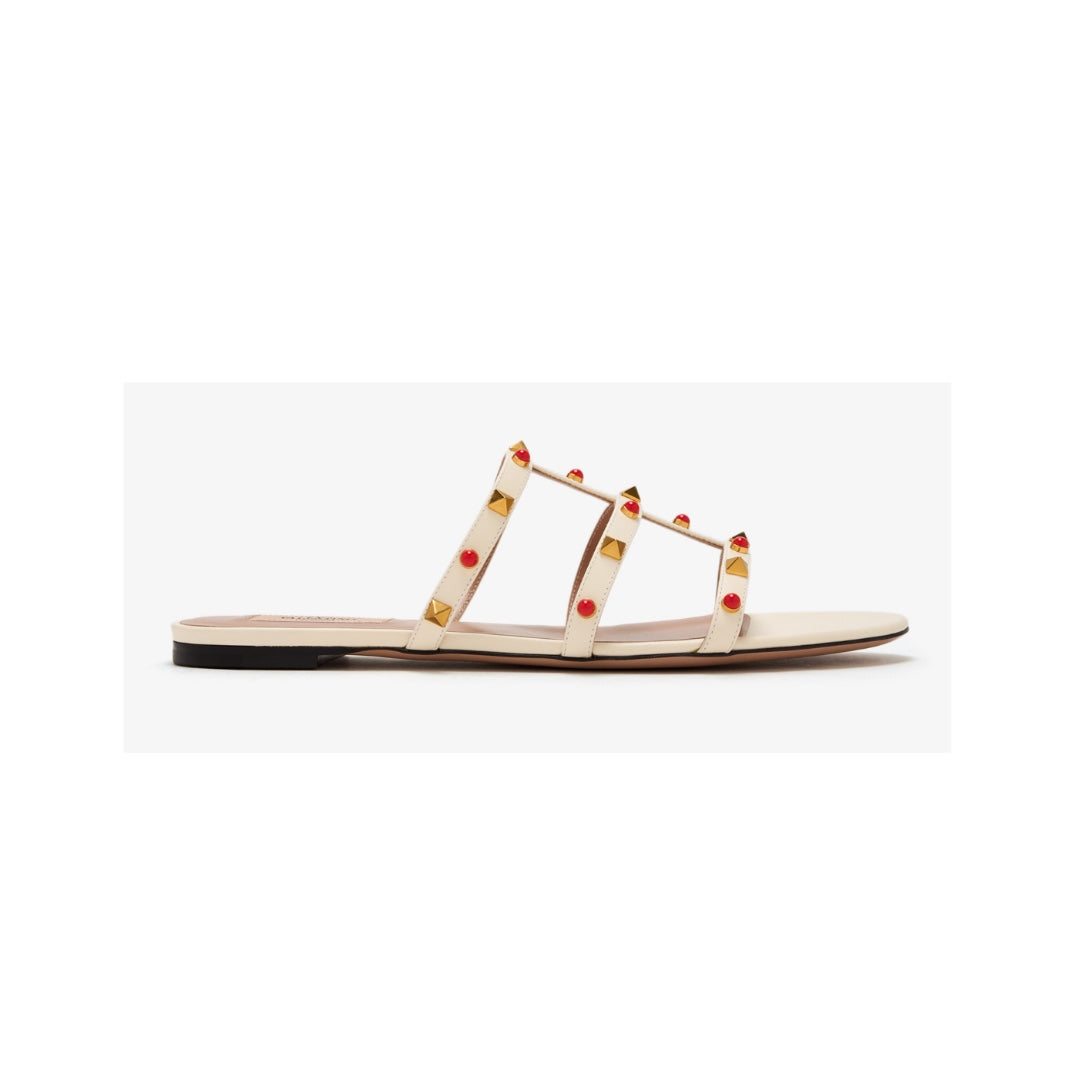 Valentino Rockstud Flat Sandal