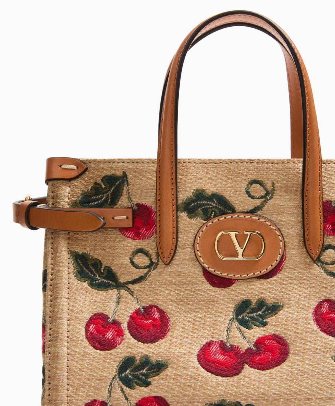 Valentino Antibes Cherryfic Small jacquard tote Bag