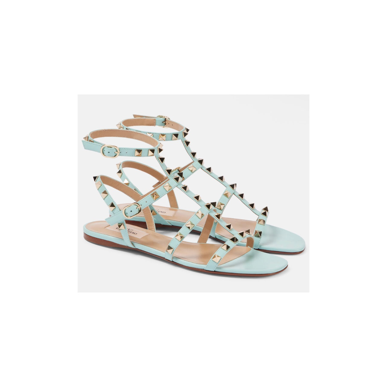 Valentino Rockstud Flat Sandal