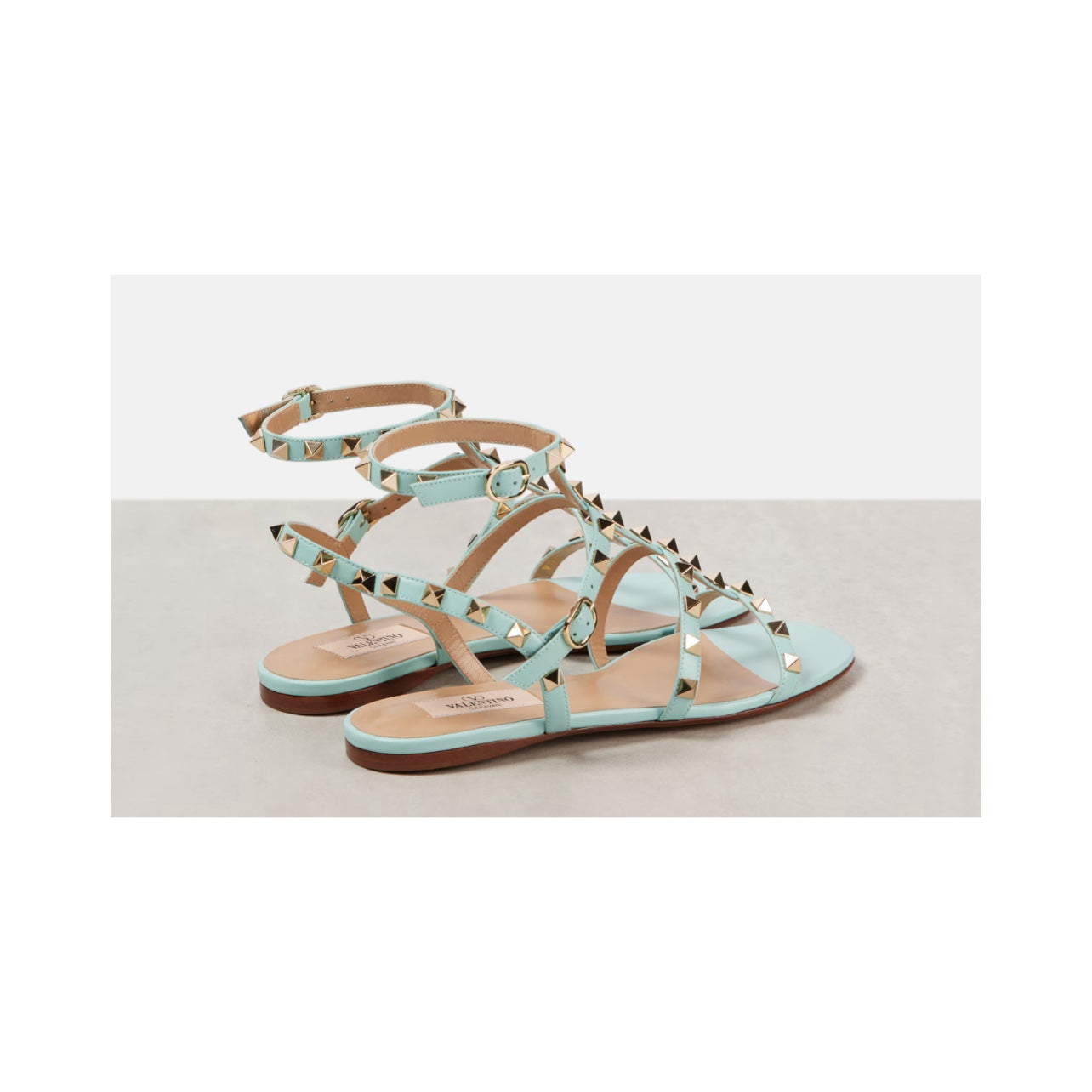 Valentino Rockstud Flat Sandal