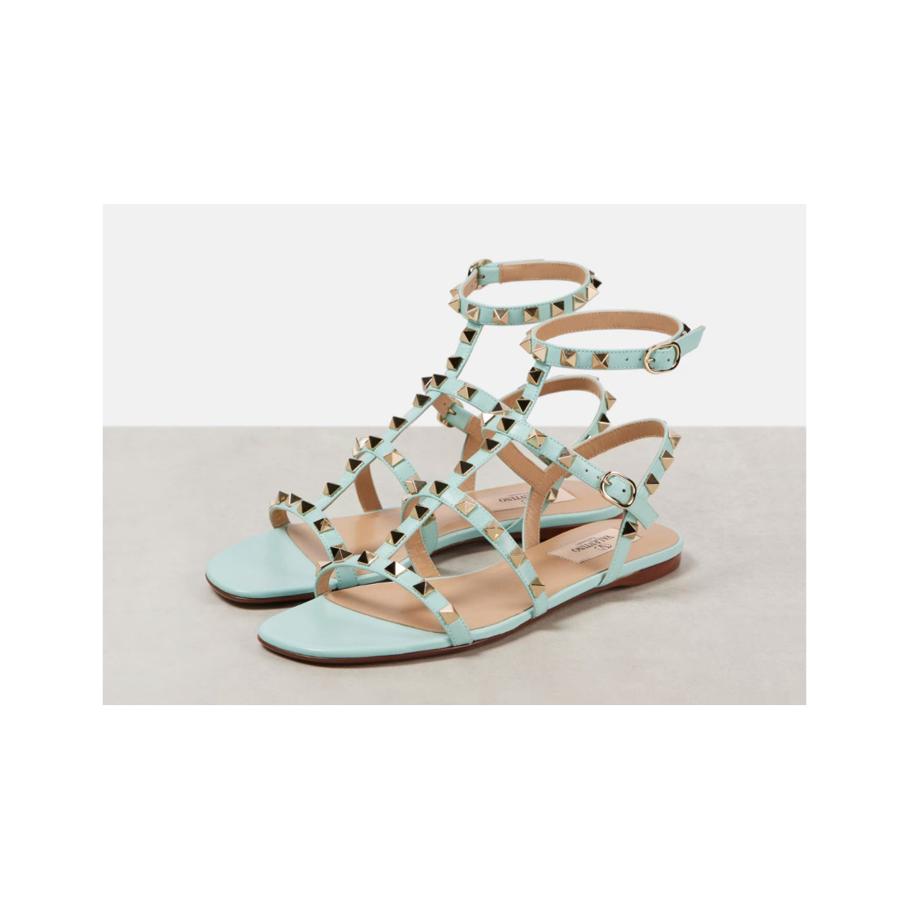 Valentino Rockstud Flat Sandal