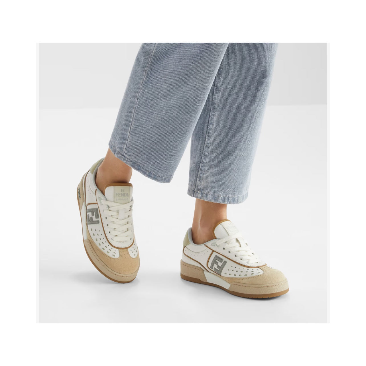 Fendi Low Top Leather Sneakers