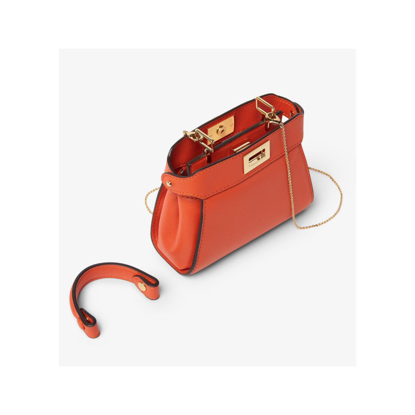 Fendi Nano Peekaboo Leather Bag