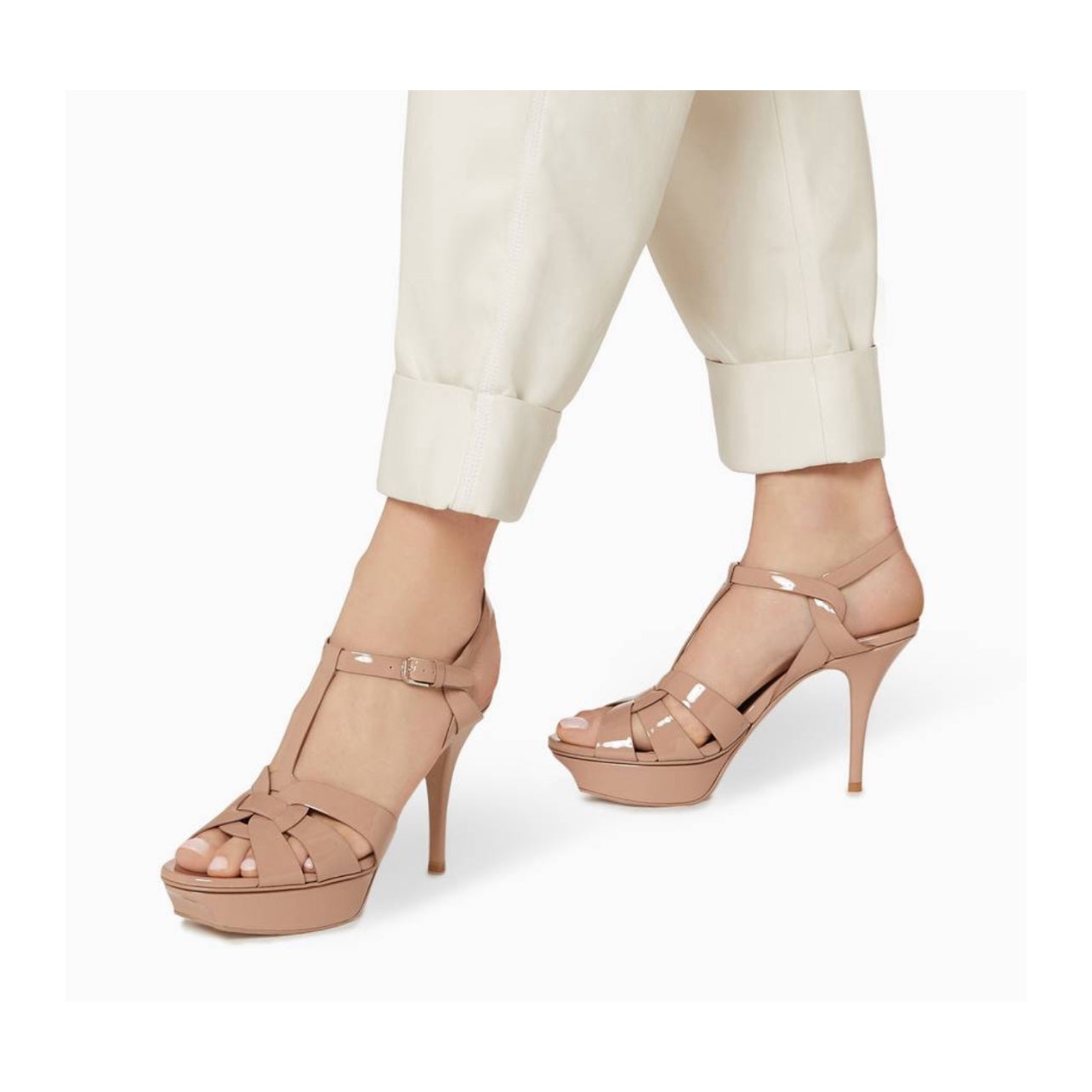 Saint Laurent Patent Tribute 105mm Sandal