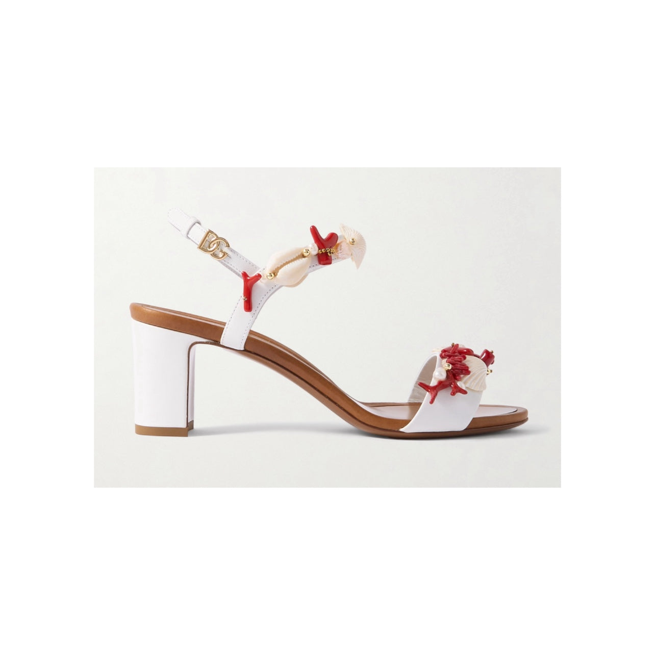 Dolce Gabbana Shell Ankle Strap 65mm Sandals