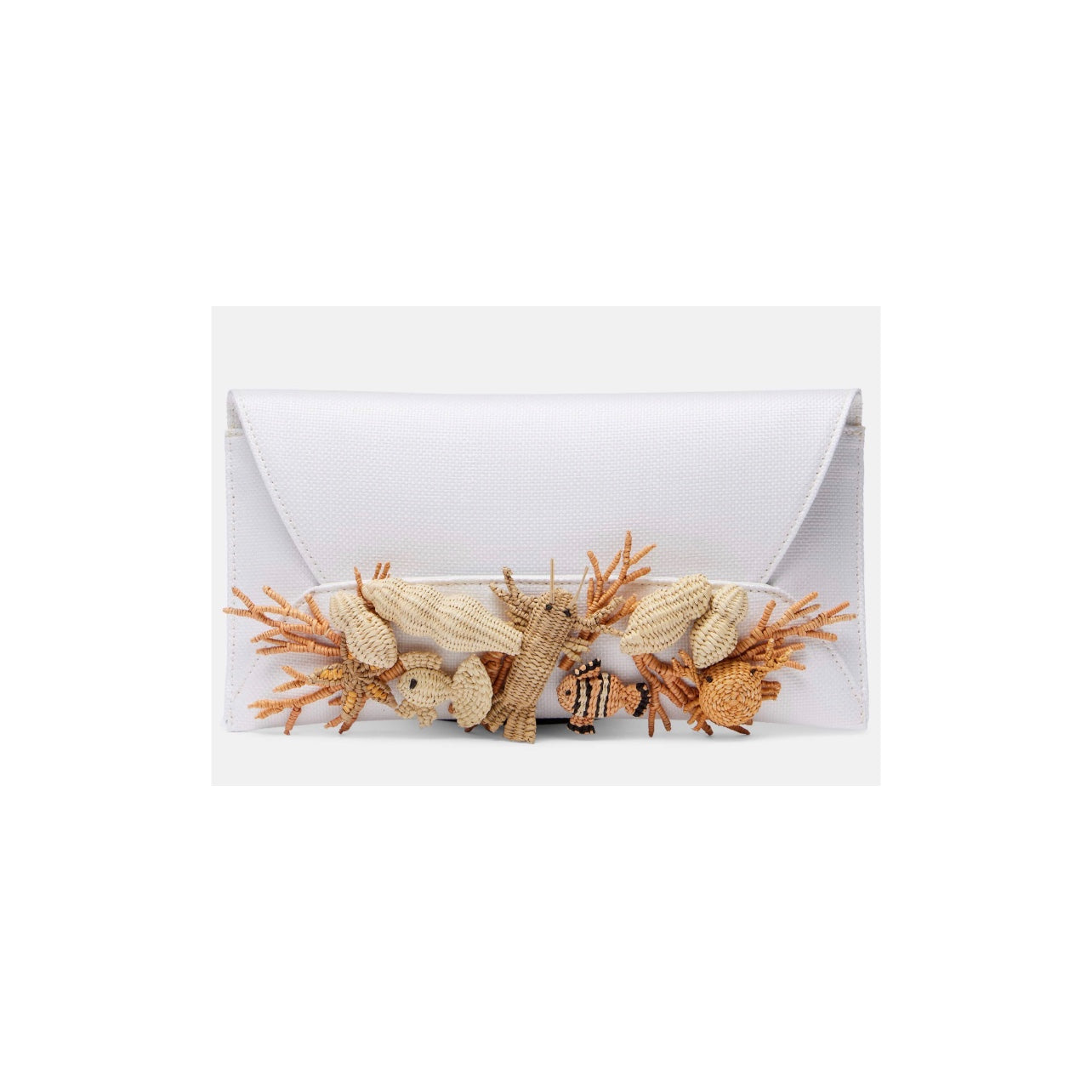 Aquazzura Marea Small Raffia clutch