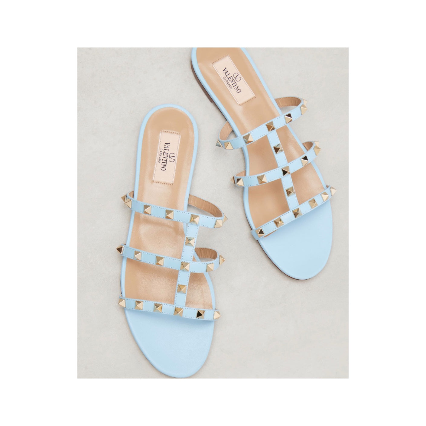 Valentino Rockstud Flat Sandal