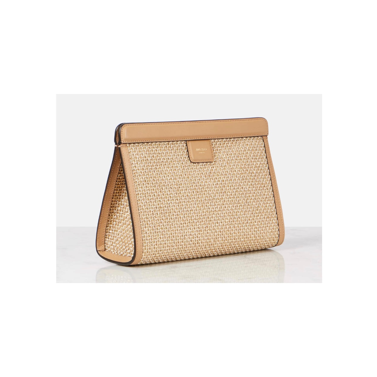Jimmy Choo Leather-trimmed pouch