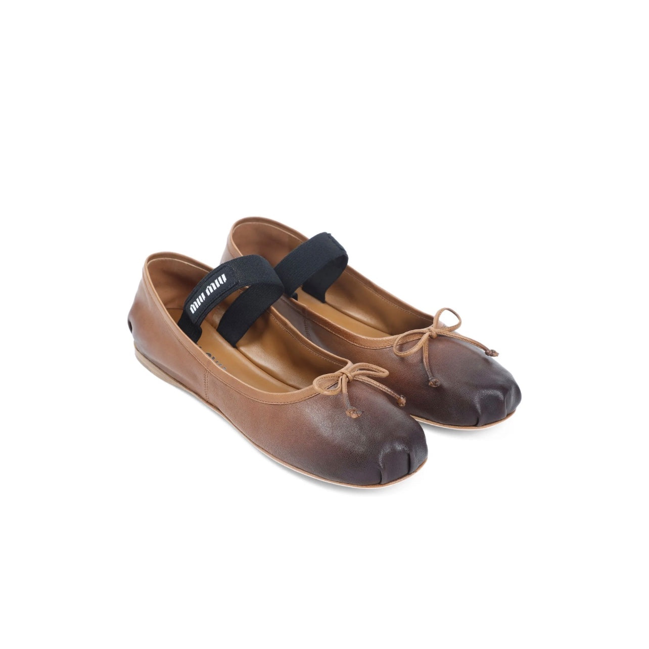 Miu Miu Bow Leather Ballerina
