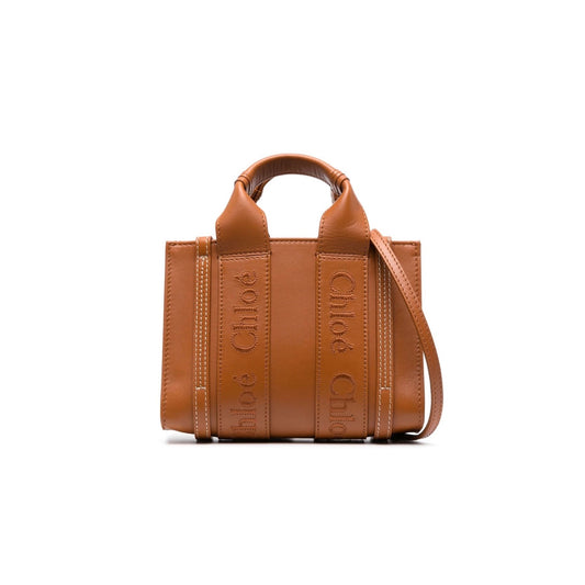 Chloe Mini Leather Woody Tote Bag