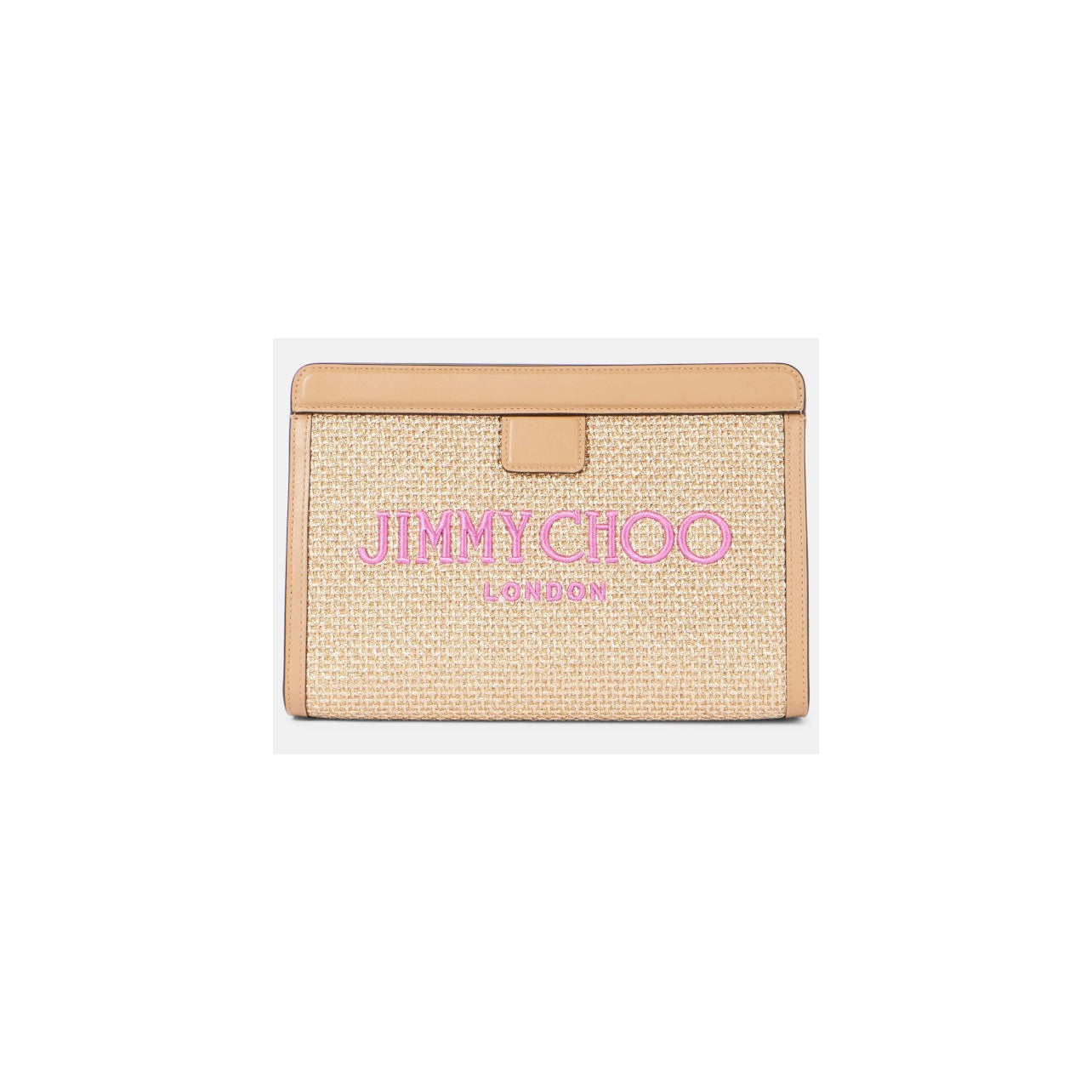Jimmy Choo Leather-trimmed pouch