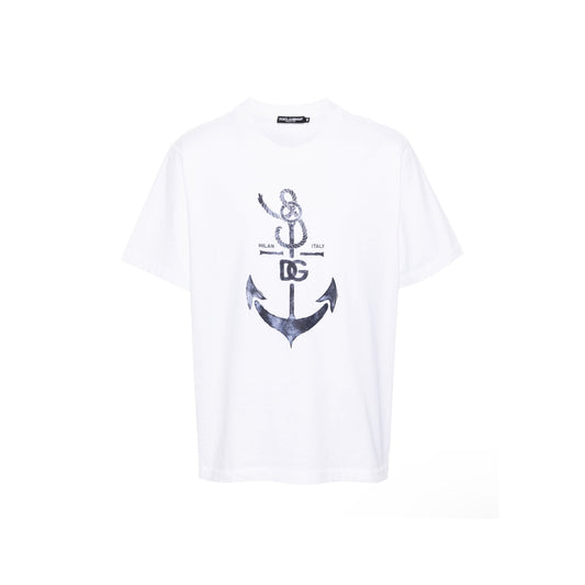 Dolce & Gabbana Logo Printed Cotton T-Shirt