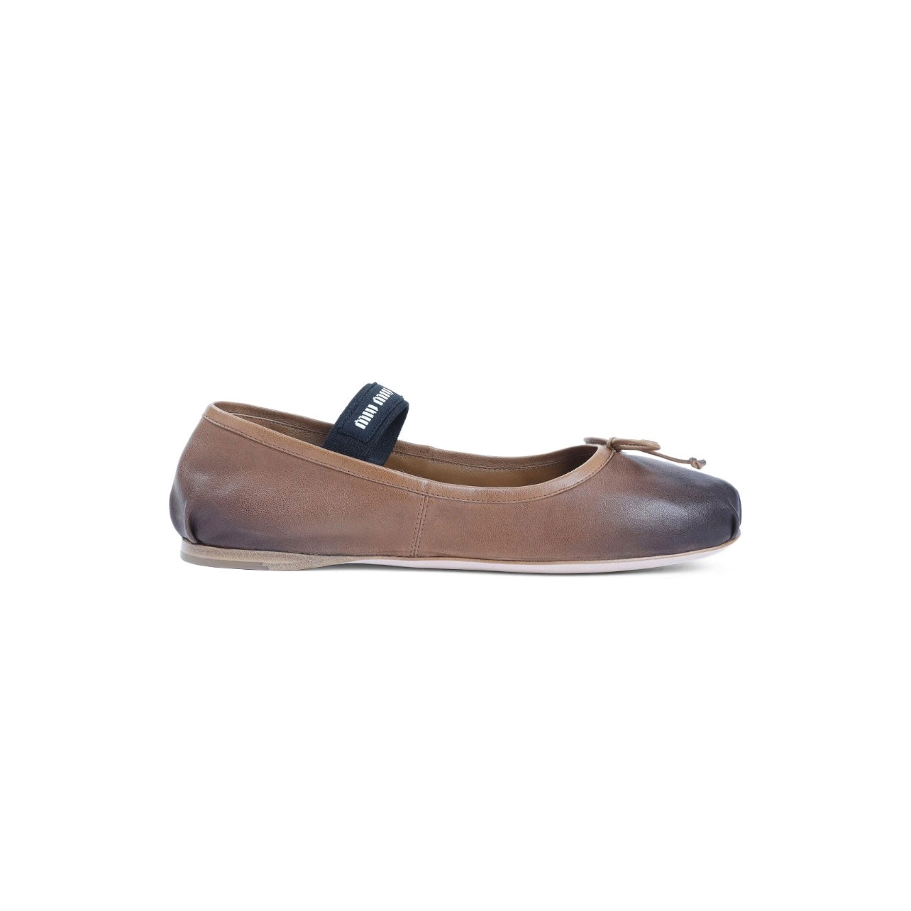 Miu Miu Bow Leather Ballerina