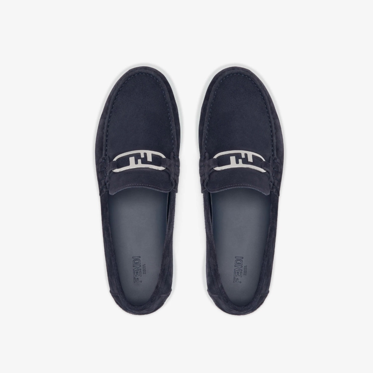 Fendi Men O-Lock Suede Loafer