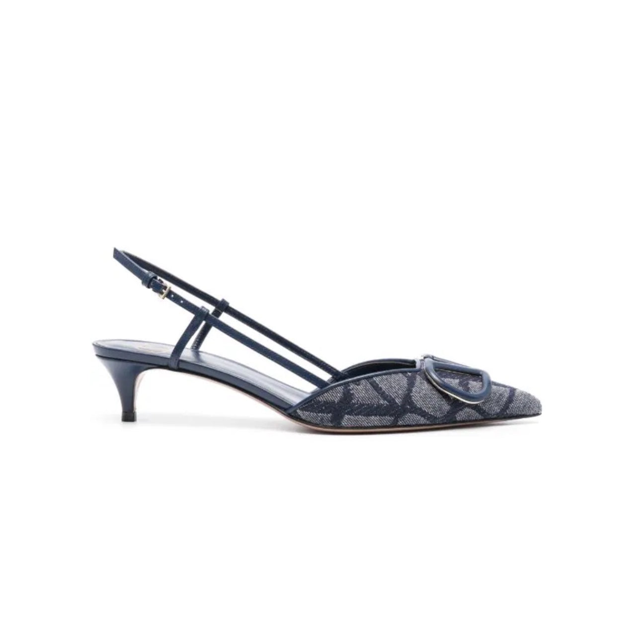 Valentino Toile 40mm Denim Slingback