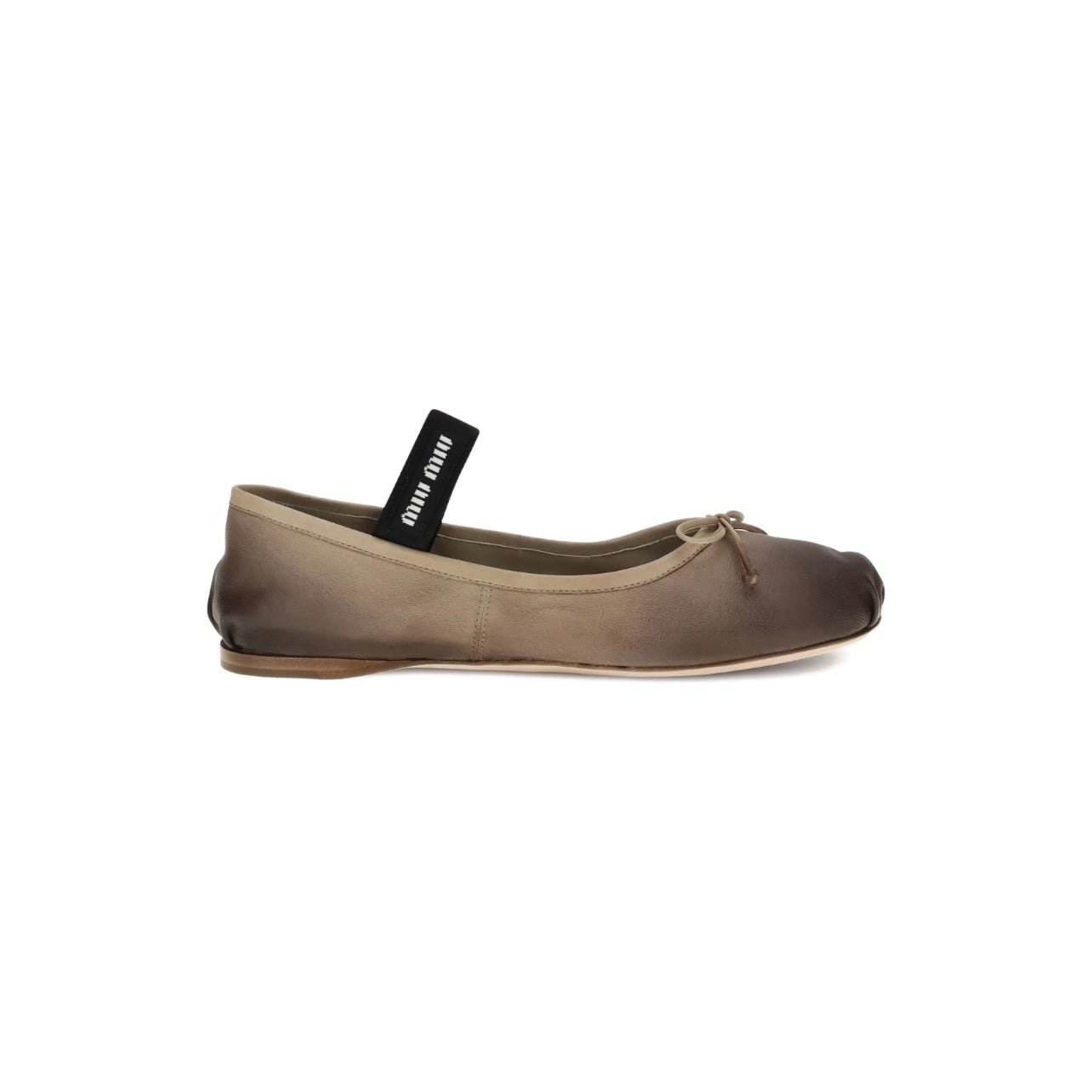 Miu Miu Bow Leather Ballerina