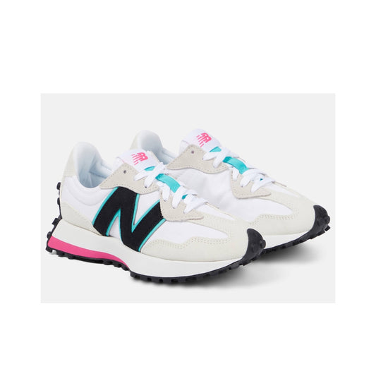 New Balance 327 Suede-Trimmed Sneakers