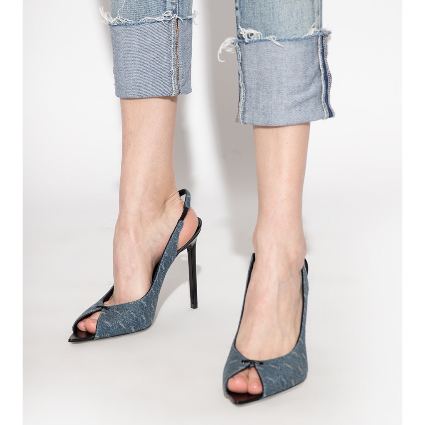 Saint Laurent Denim 105mm Slingback