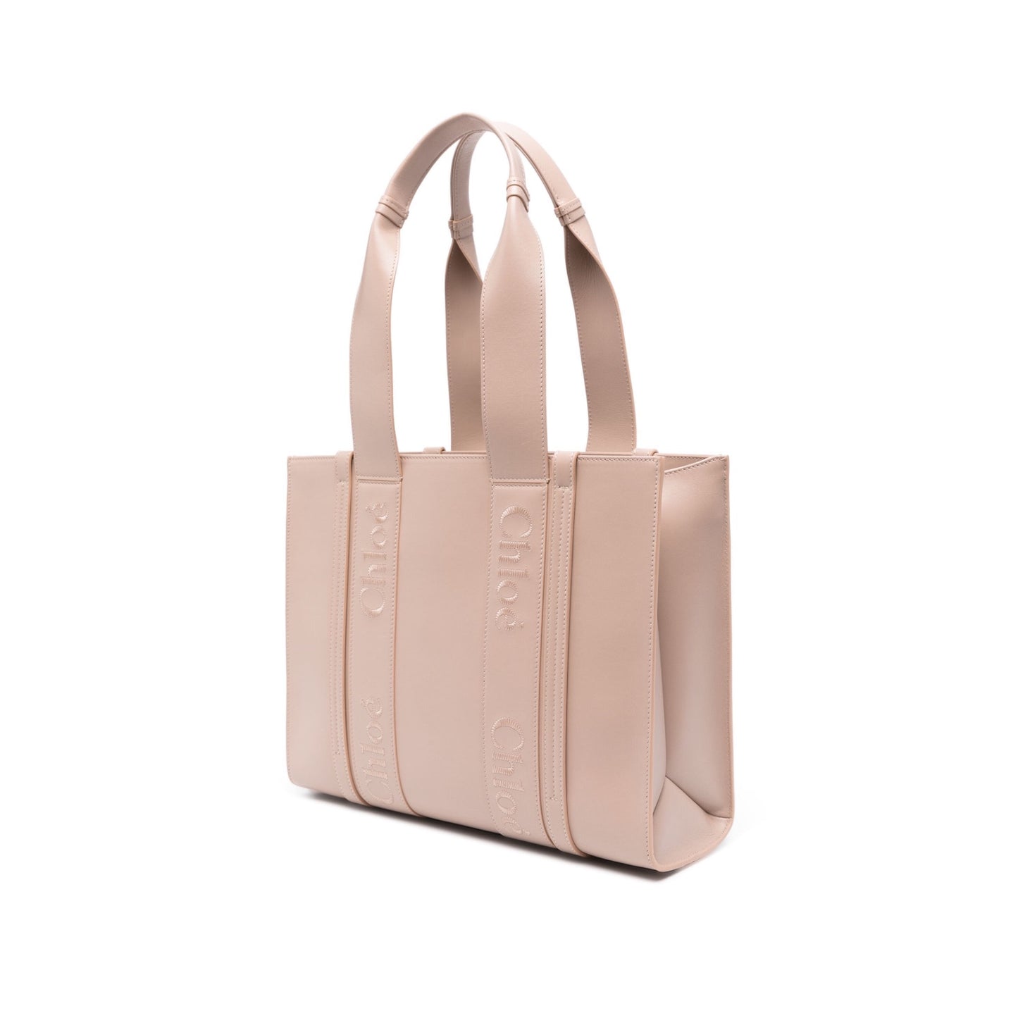 Chloe Medium Woody Leather Tote Bag