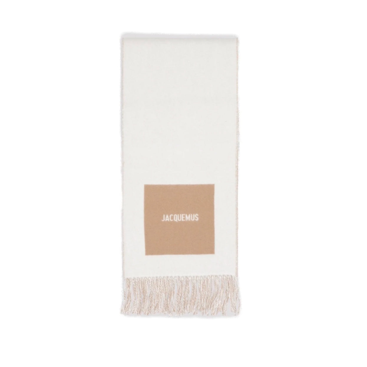 Jacquemus Logo Fringed Wool Scarf