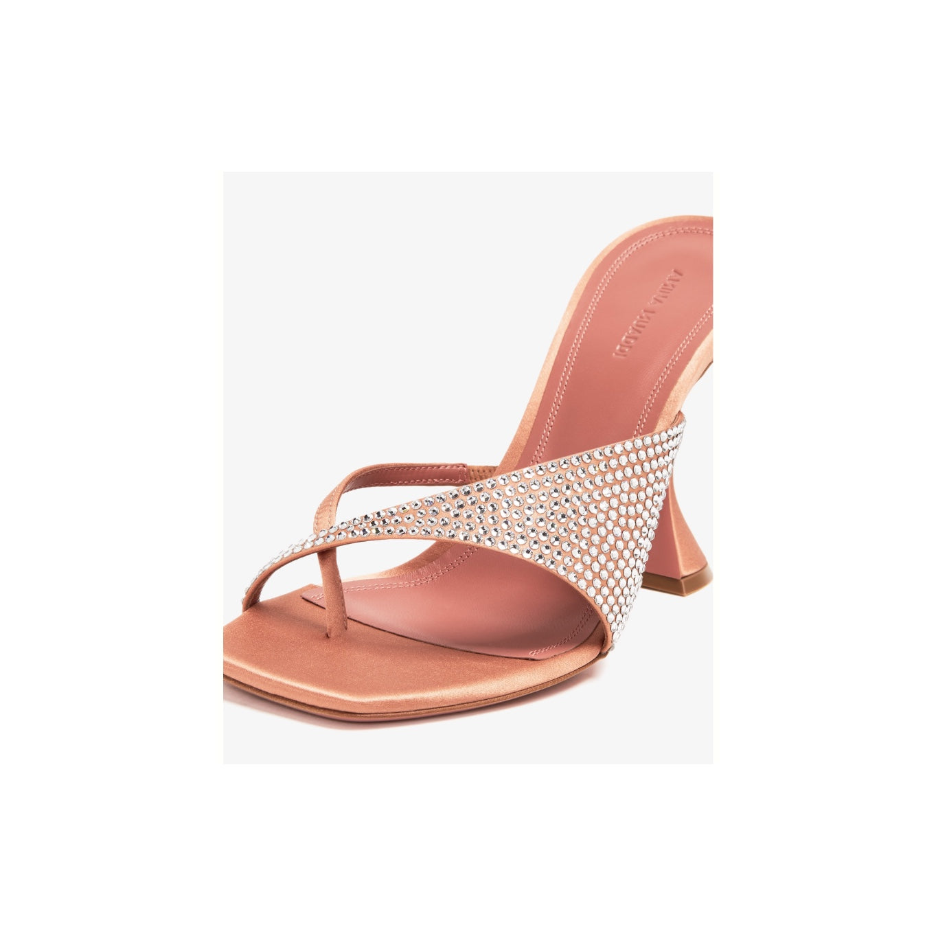 Amina Muaddi Shiona Satin 100mm Sandal