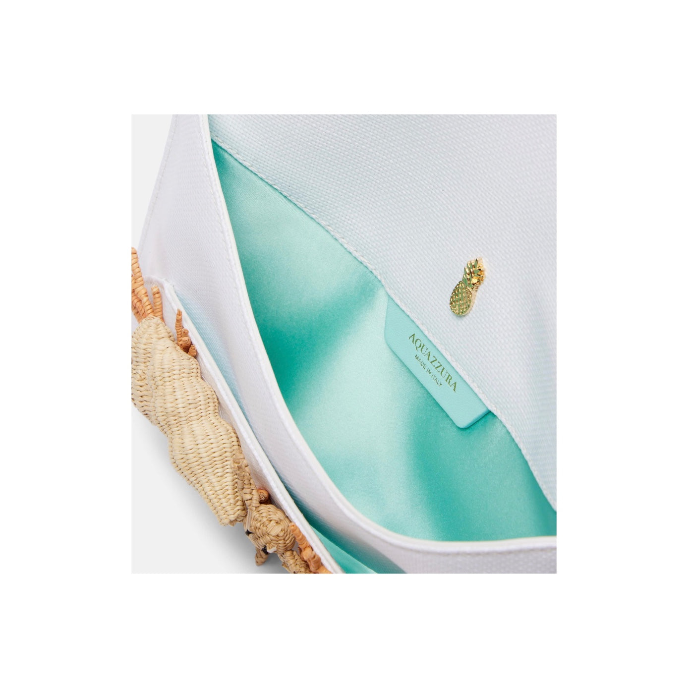 Aquazzura Marea Small Raffia clutch