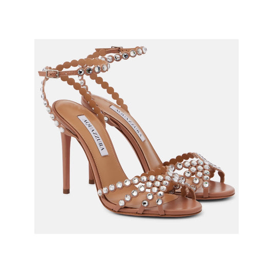 Aquazzura Tequila 105mm Leather Sandal