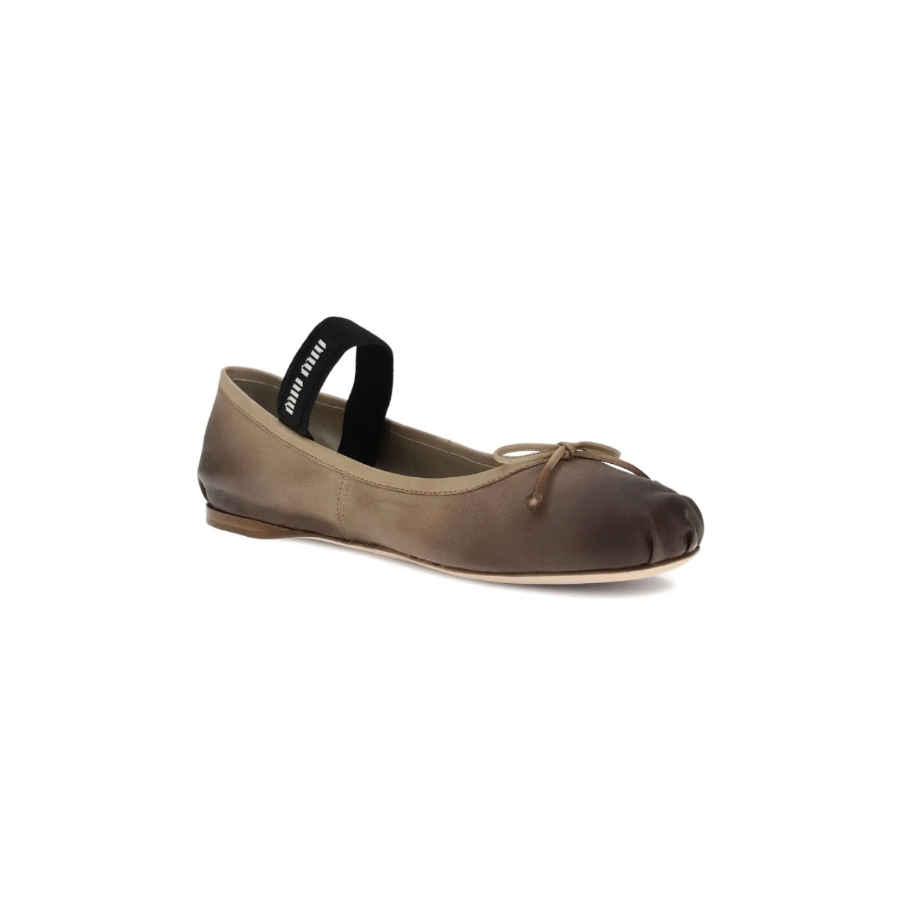 Miu Miu Bow Leather Ballerina