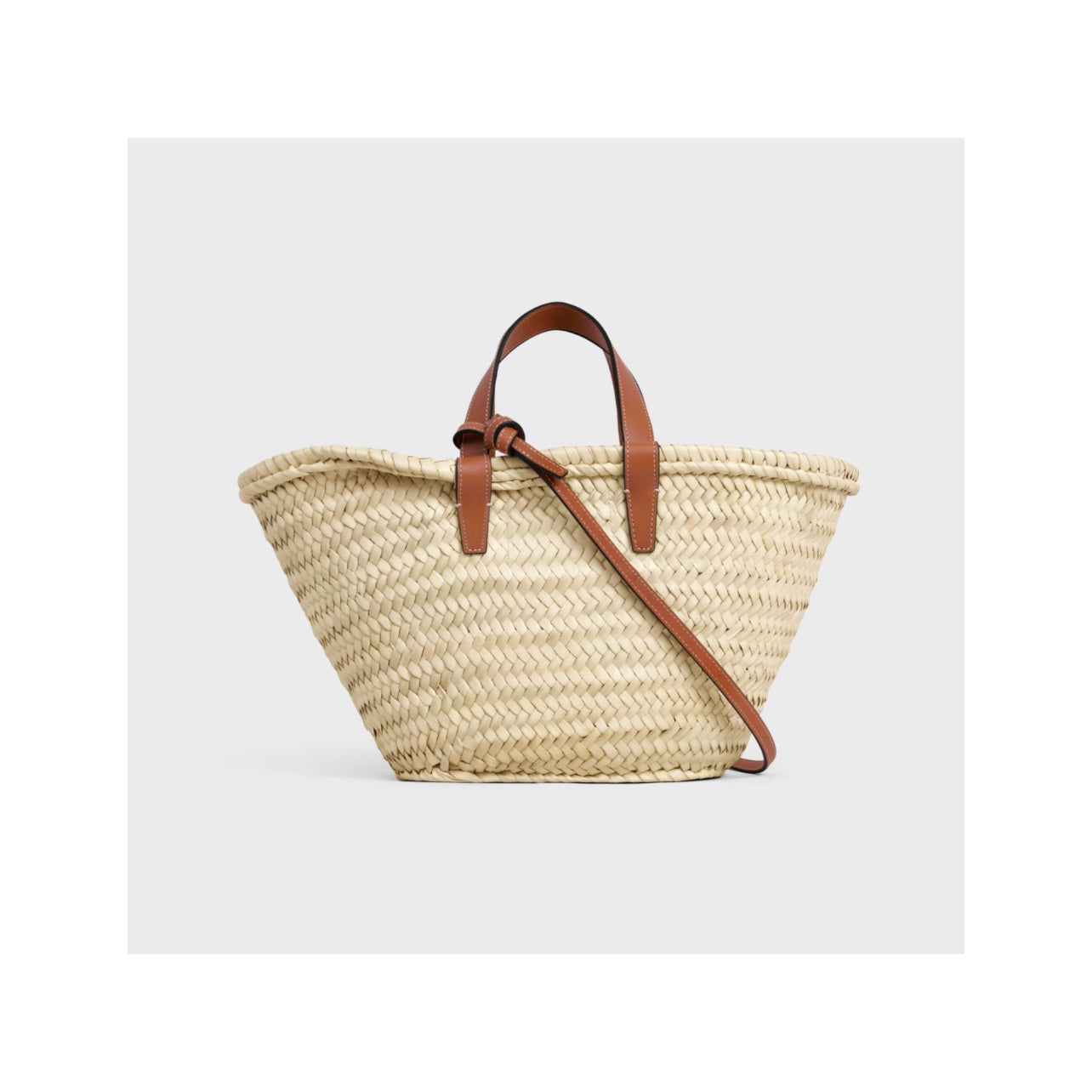Celine Triomphe Raffia Tote Bag