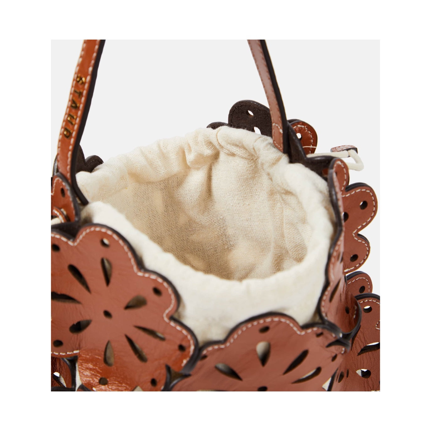 Staud Flora Leather Bucket Bag