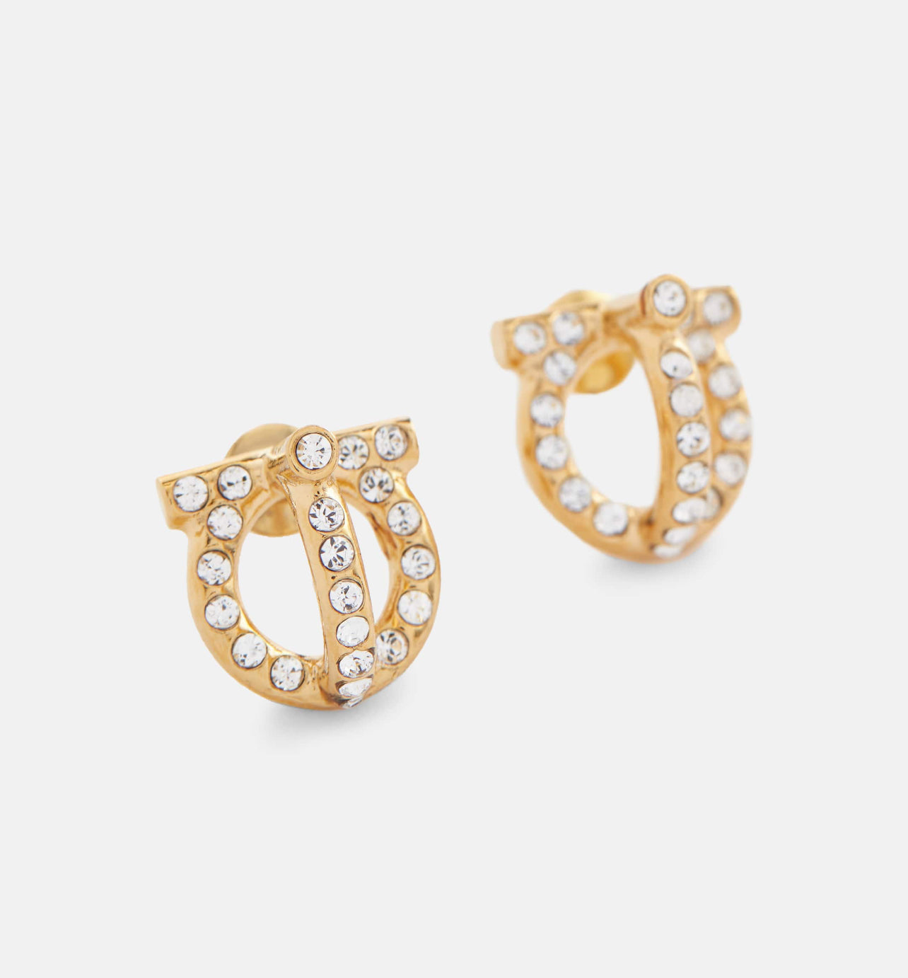 Ferragamo Gancini Crystal Earrings