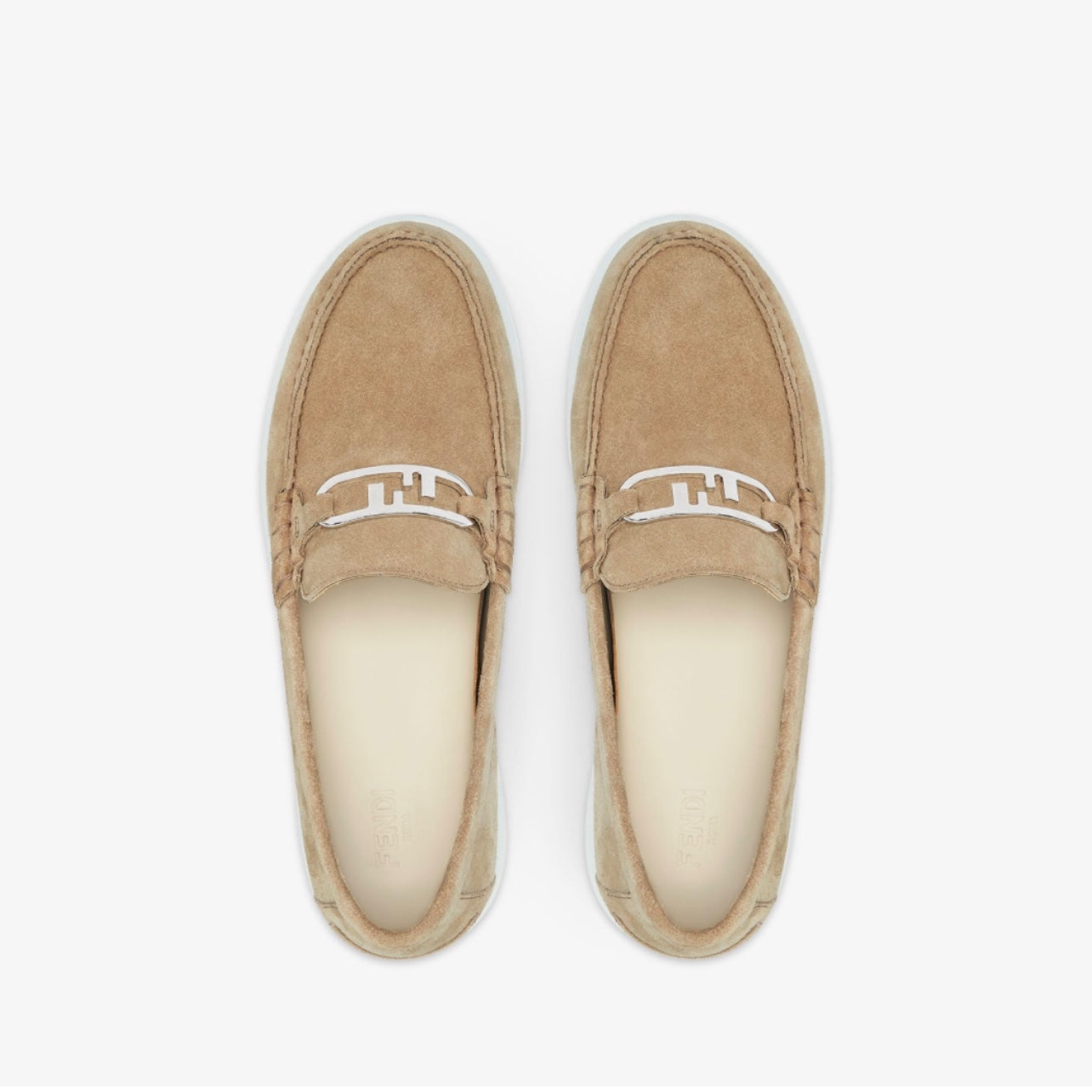 Fendi Men O-Lock Suede Loafer