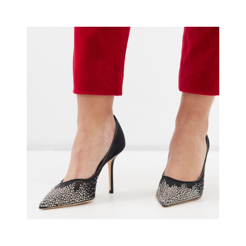 Jimmy Choo Love 85mm Crystal Mesh Pumps