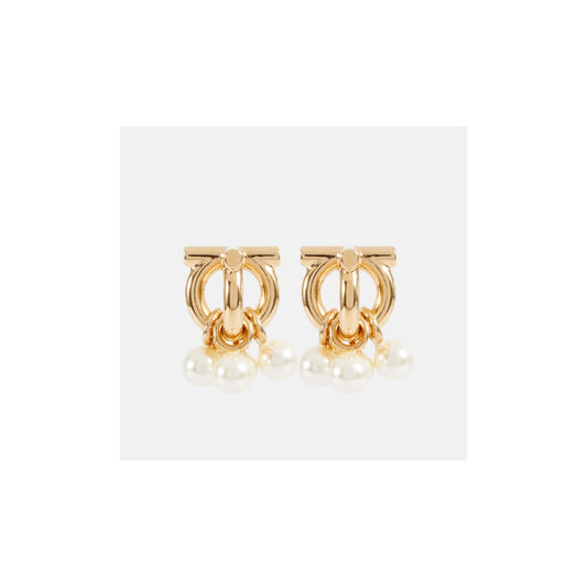 Salvatore Ferragamo Gancini Dancing Pearl Earrings