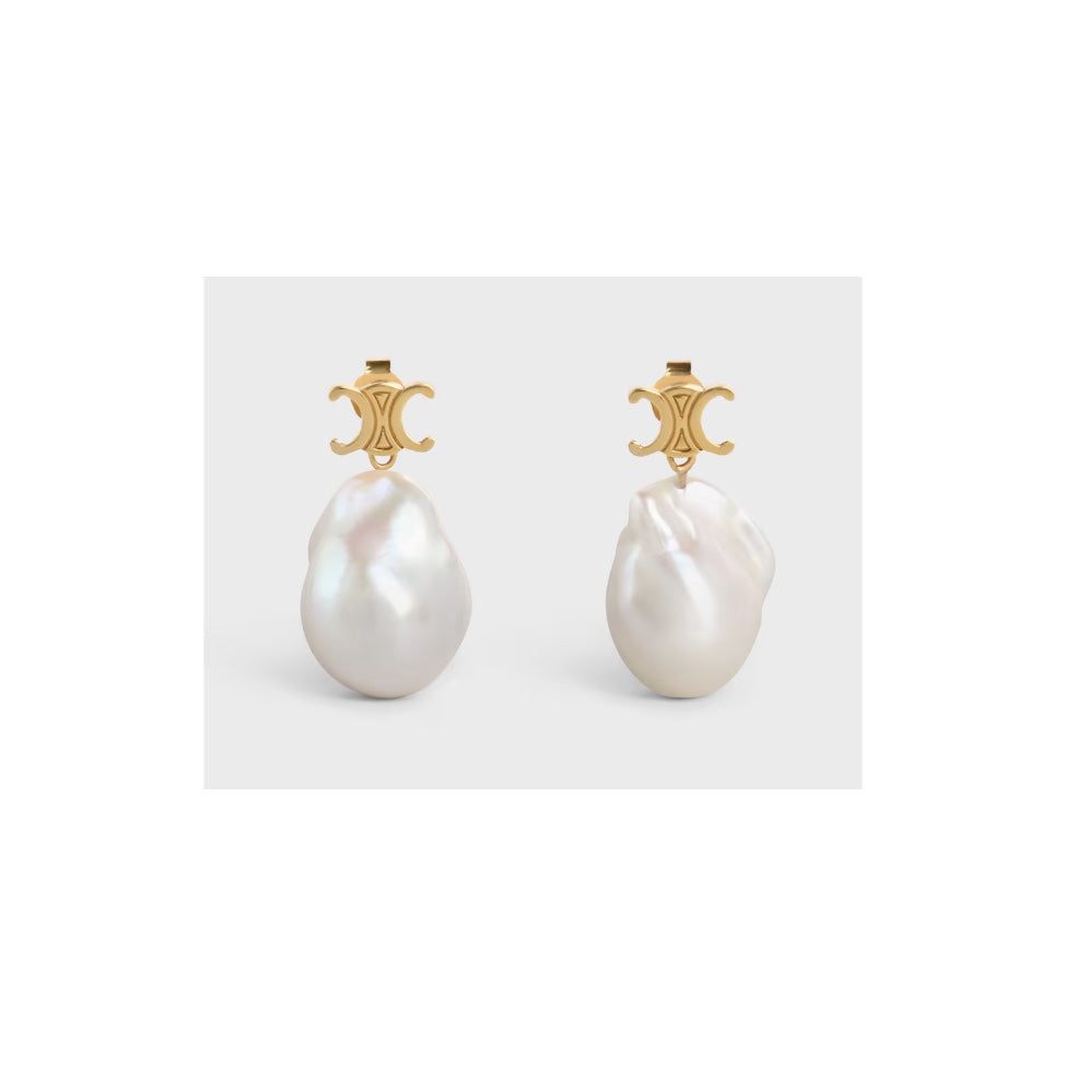 Celine Triomphe Pearl Earrings