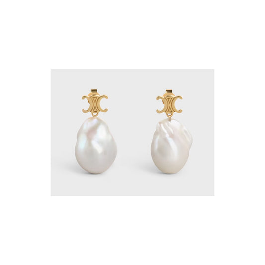 Celine Triomphe Pearl Earrings