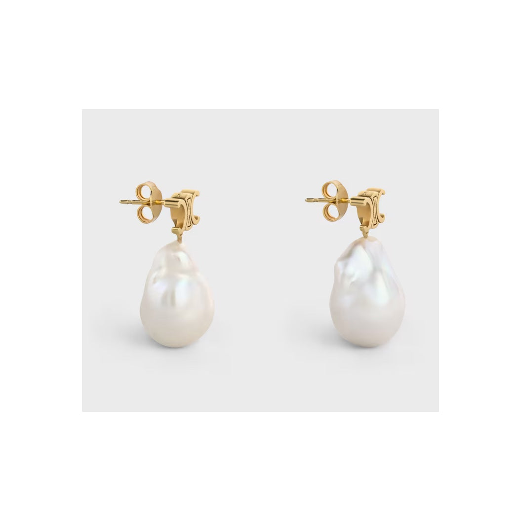 Celine Triomphe Pearl Earrings