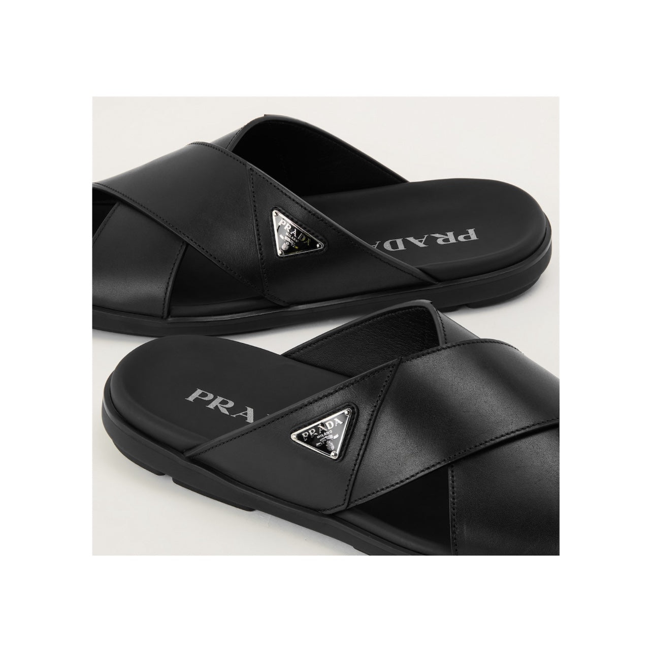 Prada Men Triangle Sandal