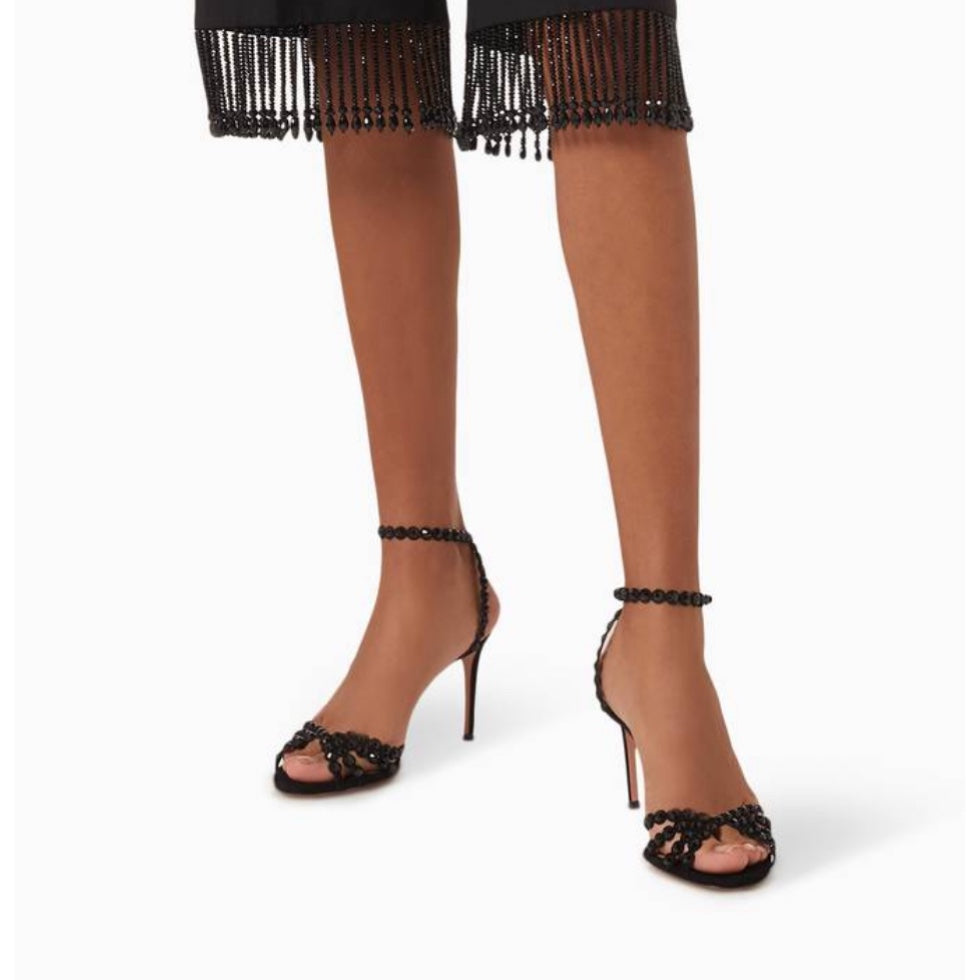 Aquazzura Tequila 85mm Suede Sandal