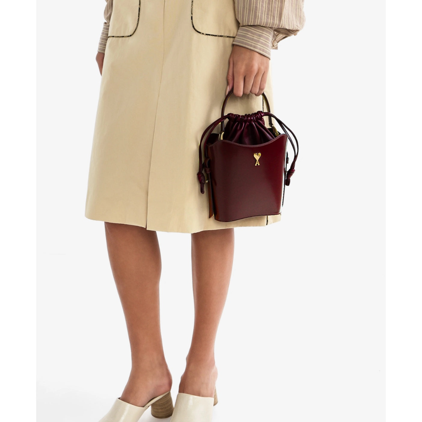 Ami Paris Mini Bucket bag