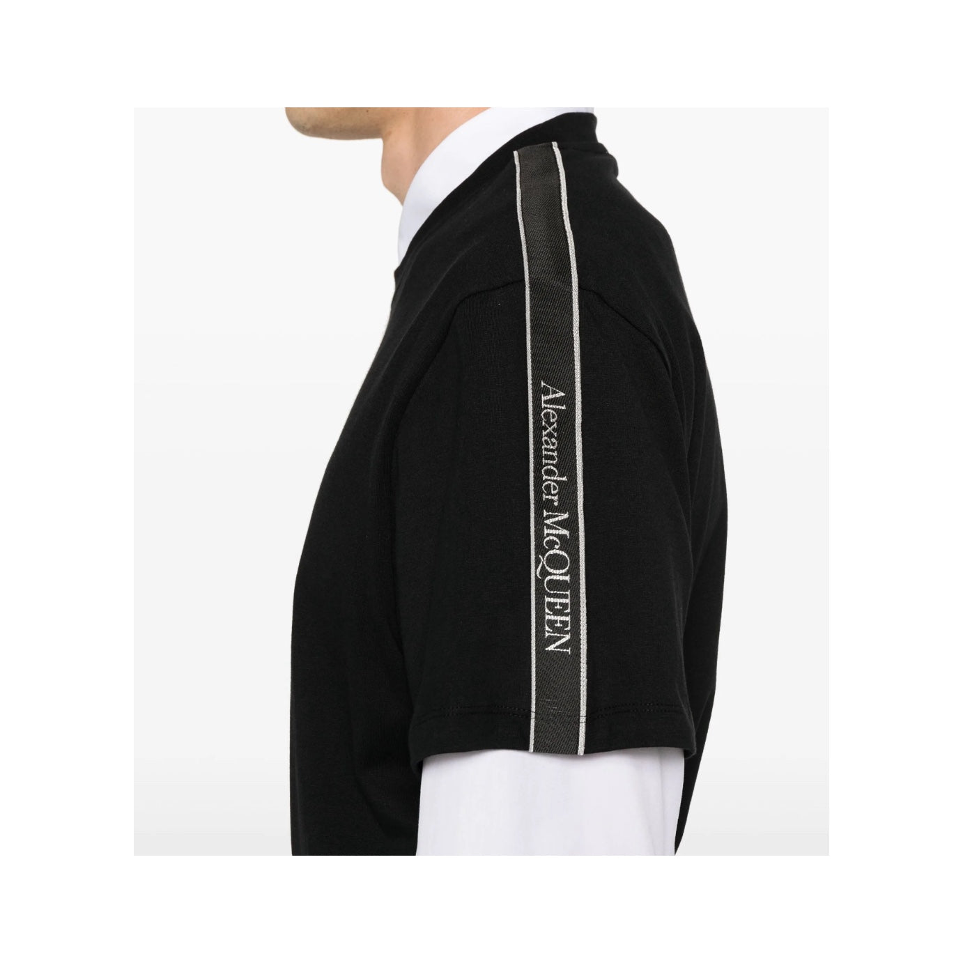 Alexander McQueen Logo-Stripe T-Shirt