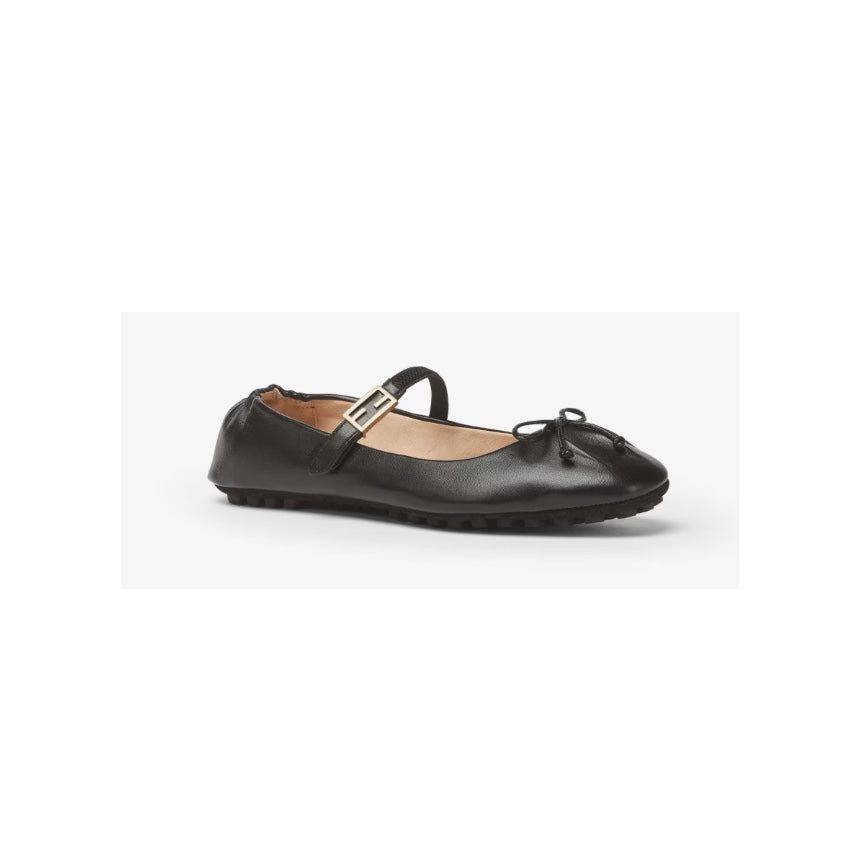 Fendi Baguette Leather Ballet Flat