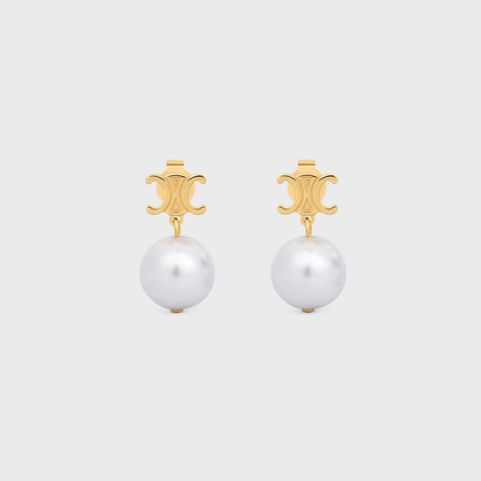 Celine Triomphe Pearl Earrings
