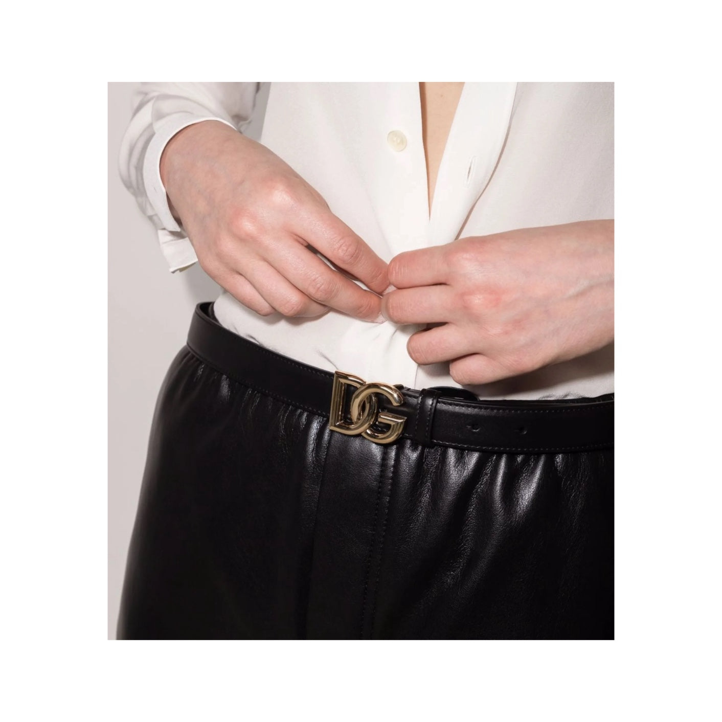 Dolce & Gabbana DG Leather 25mm Belt