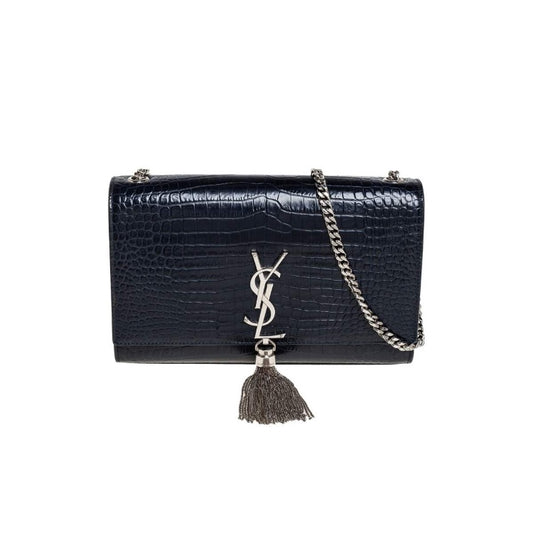 Saint Laurent Medium Kate Tassel Croc Bag