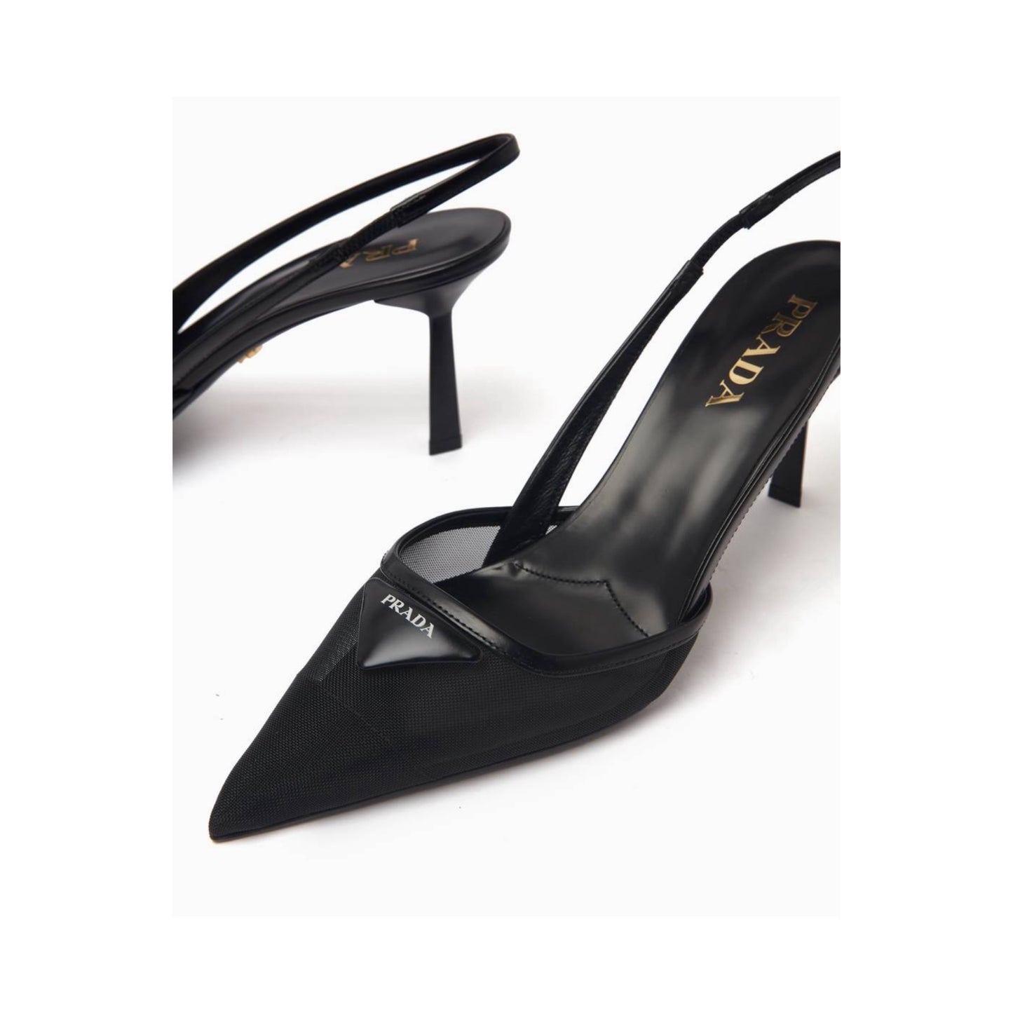 Prada Decollete Mesh 75mm Slingback